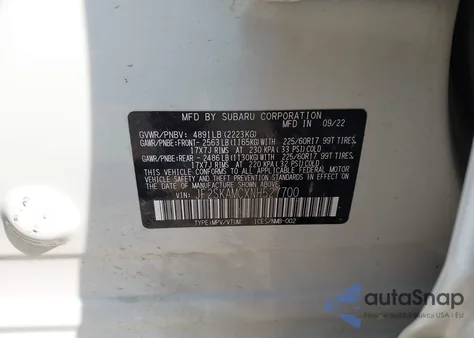 2022 Subaru Forester Wilderness z USA, uszkodzony, nr VIN JF2SKAMCXNH527700